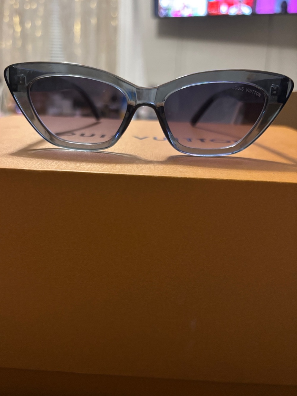 Louis Vuitton Blue Translucent Cat-Eye Sunglasses